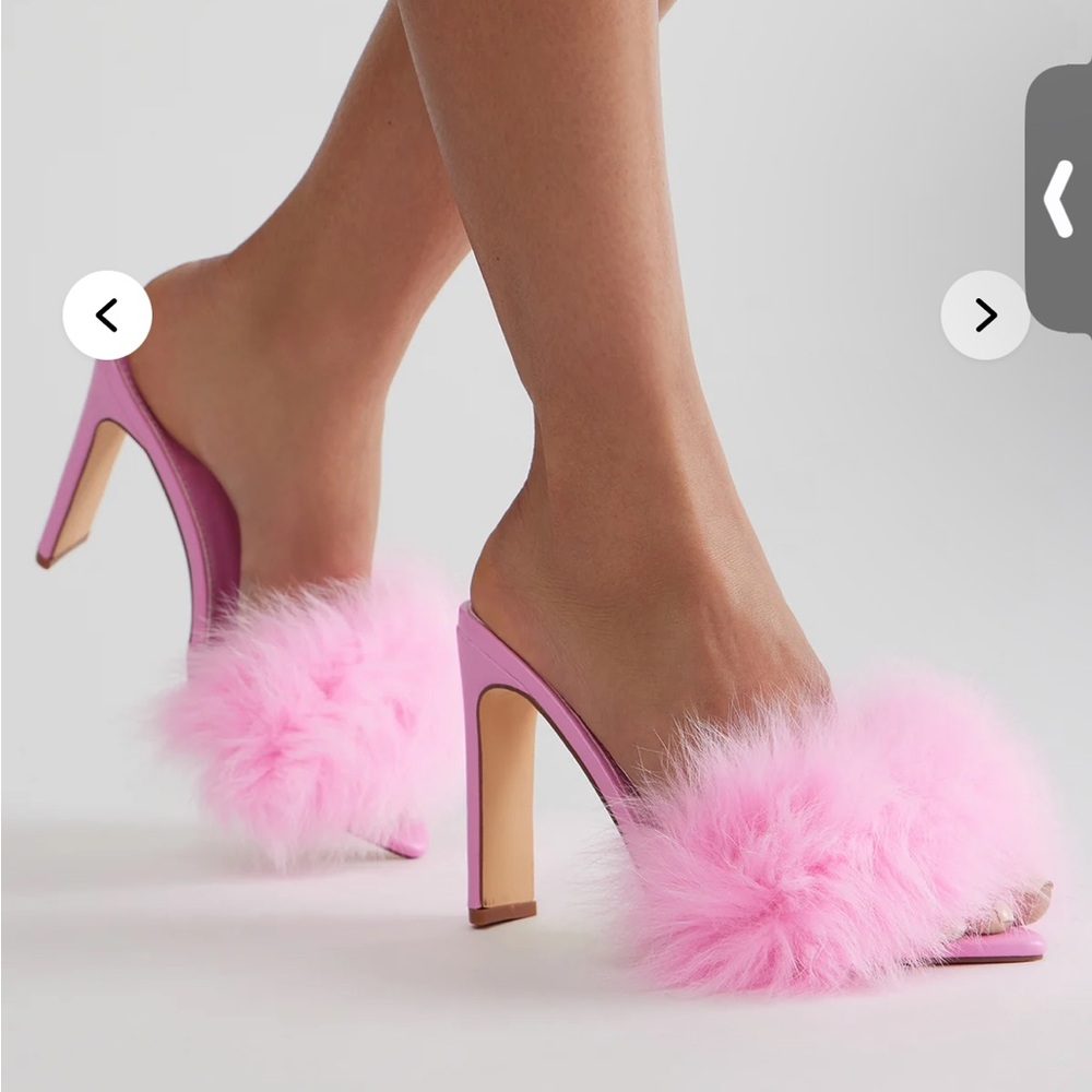 Fashion Nova Pink Fluffy Heels
